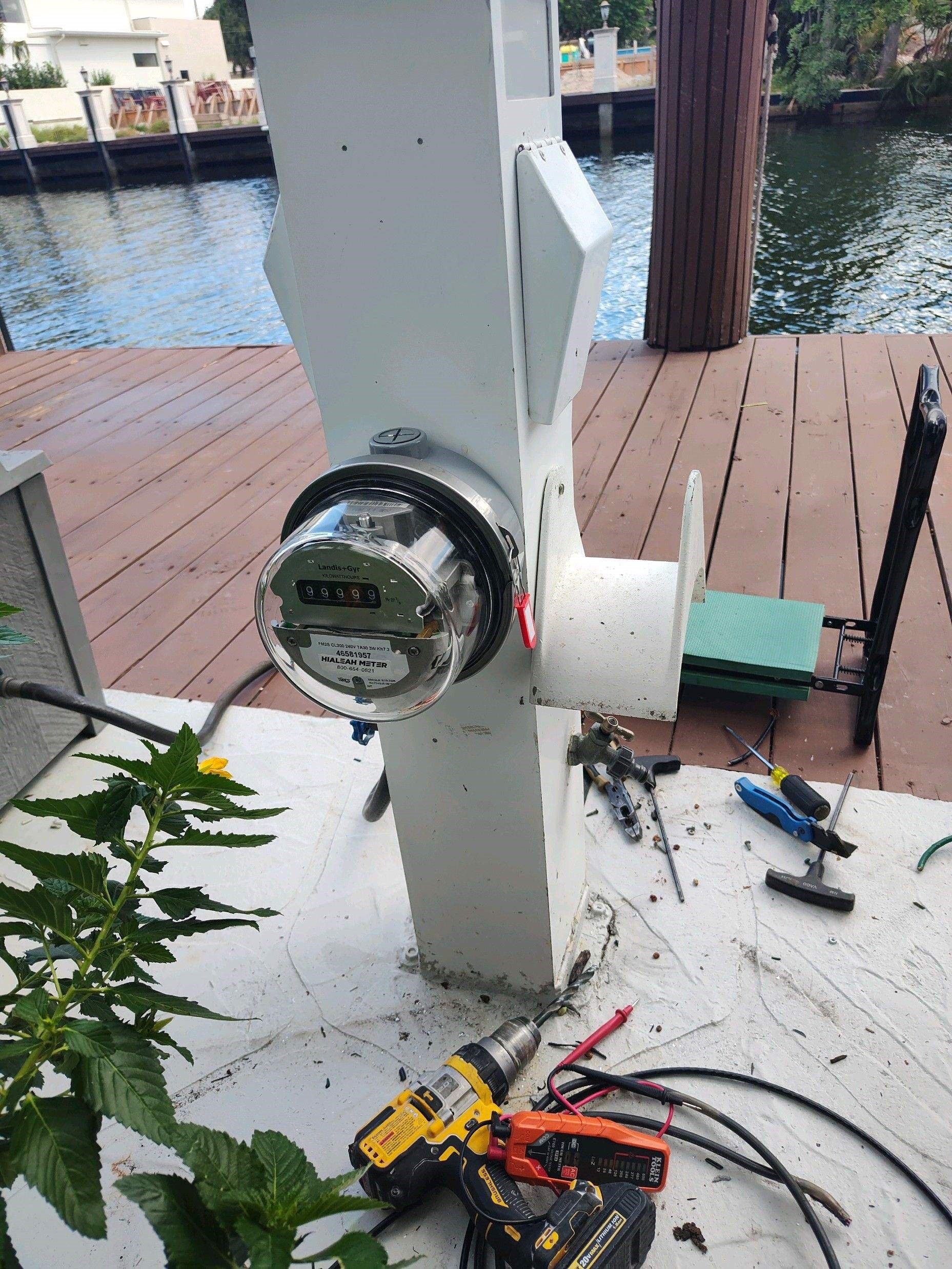 Installation of Dock Electric Usage Meter