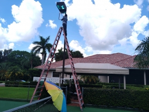 Installation of Tennis Court Lighting